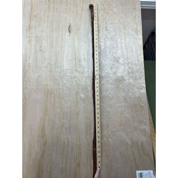 Vintage Leather Braided Belt With Metal Details M 32 - Picture 2 of 7